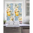 thumbnail image 2 of Window Privacy Film Lemon Fruit Stained Glass Window Film Decorative Sun Block Window Cover Botanical Leaves Country Blue Art Window Clings Static Adhesive Sticker for Bathroom 17.7"x39.3", 2 of 7