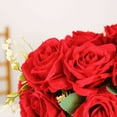 thumbnail image 2 of Efavormart 2 Pack | 18" Red Artificial Silk Rose Bouquet Faux Flower Bushes, 2 of 11