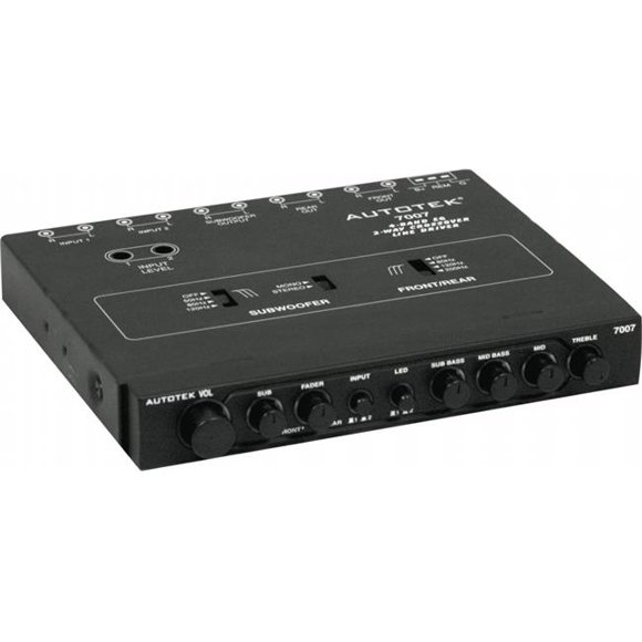 AUTOTE 7007.5-Din 4-Band EQ - Crossover 2 Voies - Conducteur de Ligne