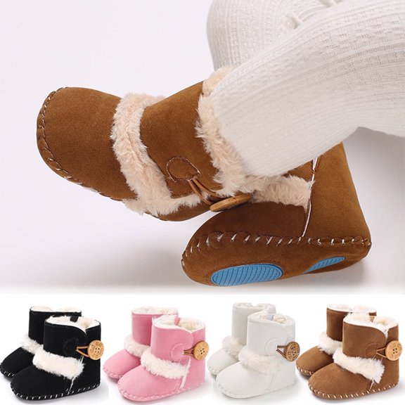 WIBACKER Baby Unisex Winter Boot Boy Girl Snow Booties Infant Toddler Warm Shoes 0-18 Months