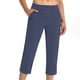 thumbnail image 4 of TaTaai Women Solid Yoga Capri Pants with Pockets Stretch Sports Trousers Ladies Workout Running Daily Wear Soft Breathable No Fading Versatile Comfortable Bottoms Gift, 4 of 8