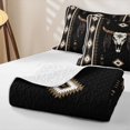 thumbnail image 4 of Erosebridal Hippie Aztec Quilt King for Women Men, Gothic Western Bull Skull Print King Coverlet Set, 3pcs, 4 of 7
