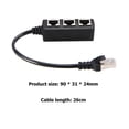 thumbnail image 5 of 4pcs RJ45 Cable Ethernet Splitter 1 A 3 Puerto Red LAN, 5 of 5