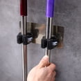 thumbnail image 4 of TopOne Home Mop Rack No Punching Adhesive Double Hooks Rack Mounted Mop Holder, 4 of 8