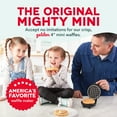 thumbnail image 2 of Dash Mini Waffle Maker - 4” Waffle Mold, Nonstick Waffle Iron with Quick Heat-Up, Nonstick Surface - Perfect Mini Waffle Maker for Kids and Families, Just Add Batter, Black, 2 of 5