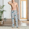 thumbnail image 5 of Uemuo Turtles And Shells Pattern Men's Wide Leg Palazzo Lounge Pants with Pockets Light Weight Loose Comfy Casual Pajama Pants-Medium, 5 of 9