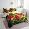 thumbnail image 4 of Manfei Cardinal Bird 7-Piece Twin Bedding Sets,Romantic Rose Flower Bedding Comforter Set,Pired Green Sheet Sets For Girl Teens,Breathable Home Decor Reversible, 4 of 9