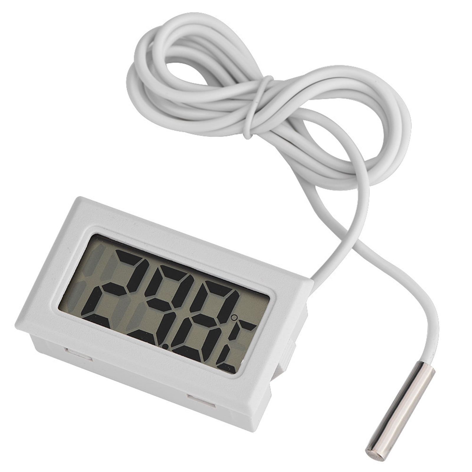 , Mini LED Display Digital Temperature Meter Probe Sensor Digital LCD
