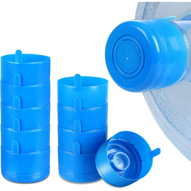 5 gallons bouteille d'eau jug caps réutilisables silicone durable sans  déversement couvercle de cruche pour bouteilles de 55 mmssuppression unique