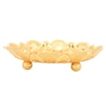 thumbnail image 1 of Gold Metal Candy Dish,Retro Electroplating Pattern Smoother Surfaces Snack Tray Candies Plate For Serving Fruit Bread Snack Cake  Candy Cup, 1 of 8