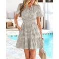thumbnail image 3 of BTFBM Summer Dresses for Women Lightweight Casual Short Sleeve Floral Mini Dress A Line Beach Vacation Sundress, 3 of 9