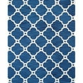 thumbnail image 3 of Pasargad Home Transitional 4' x 6' Hand-Tufted Lamb's Wool Navy/Ivory Rug - All Ages, Indoors, 3 of 4