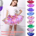 thumbnail image 3 of Falda tutú de tul con lentejuelas y luces LED para niñas, disfraz de hada para fiesta, nuevo h H7J6, 3 of 7