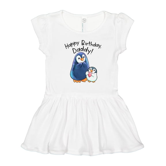 Inktastic Happy Birthday, Daddy- Cute Penguins Girls Toddler Dress