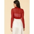 thumbnail image 4 of DARING DIVA Women's Elegant Bolero Shrugs Crop Cardigan M Red, 4 of 6