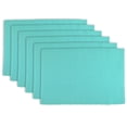 thumbnail image 3 of DII Modern Style Cotton Ribbed Placemat in Aqua Blue (Set of 6), 3 of 5
