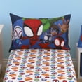 thumbnail image 2 of Marvel Spidey Let's Swing 2 Piece Toddler Sheet Set, Red, Blue, Sheet, Pillowcase, 2 of 8