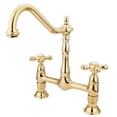 thumbnail image 1 of Kingston Brass KS1172AX Double Handle 8 in. Center Bridge Kitchen Faucet, 1 of 1
