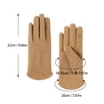 thumbnail image 2 of Gloves for Women Men Autumn Winter Warmth Retention American Color Contrast Screen Plush Thickened Plush Windproof Cold Proof Gloves D One Size, 2 of 6
