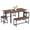 brown, variant on 5 Piece Expandable Dining Table Set for 4-8, Space-Saving Kitchen Table Chairs Set with Hidden Storage