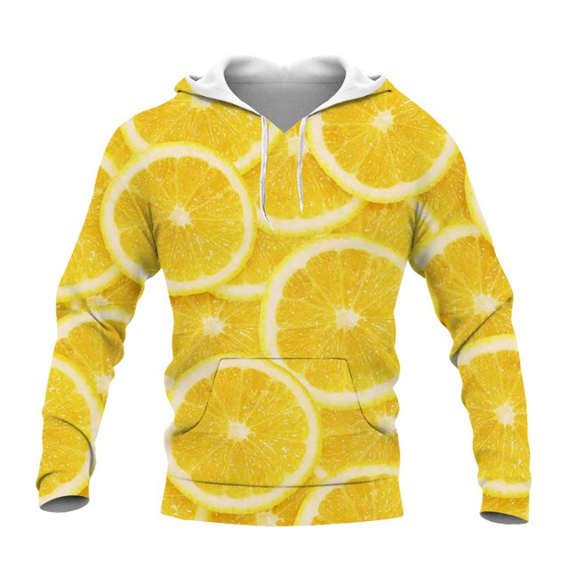 3D Fruit Printed Men's Hoodie Designer Sweatshirt Spring Autumn Harajuku Clothes Long Sleeve Pullover