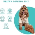 thumbnail image 6 of Haute Diggity Dog Cowboy Hat Plush Dog Toy with Squeaker and Mesh Lining, Machine-Washable, Durable, Brown, Medium/Large Dogs, 6 of 8