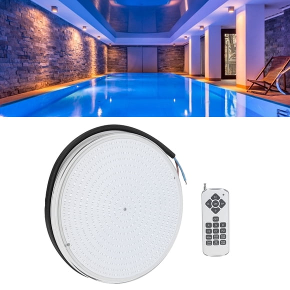Lumière Submersible, Réglage de Luminosité Coloré Lumière de Piscine SMD2835 IP68 Étanche avec Télécommande pour Piscine pour Aquarium pour Hôtel 18W 1800LM, 25W 2500LM