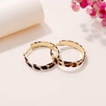 thumbnail image 4 of Leopard Print Large Hoop Earrings for Women 14K Gold Plated Chunky Big Huggie Hoops 50mm Circle Round Statement Earrings Studs Fashion Jewelry, 4 of 6