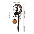 thumbnail image 2 of 39'' Halloween Solar Witch Pumpkin Garden Stake Light, Waterproof Metal LED Crescent Moon  Pathway Light with Hanging Pumpkin, Outdoor Decor for Yard Patio Lawn Garden, 2 of 6