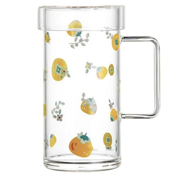 Bewildely 500ml / 700ml Taza linda ligera Taza de vidrio impresa con asa Taza para beber de oficina de gran capacidad Taza para beber refrigerada por aire Barra de herramientas No. 4 Bewildely HA025872-04