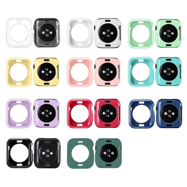 Gwong Electrónica Cubierta protectora de la funda protectora del reloj sólido de TPU SOFT TPU para iWatch 1/2/3/4/5/6 / SE