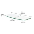 thumbnail image 4 of Dolle 0.31 in. H X 23.6 in. W X 7.9 in. D Clear Glass Shelf Board, 4 of 4