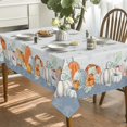 thumbnail image 5 of Fall Tablecloth 60x84 Inch Rectangular, Thanksgiving Autumn Harvest Orange Watercolor Pumpkins Blue Table Cover for Party Picnic Dinner Decor, 5 of 6
