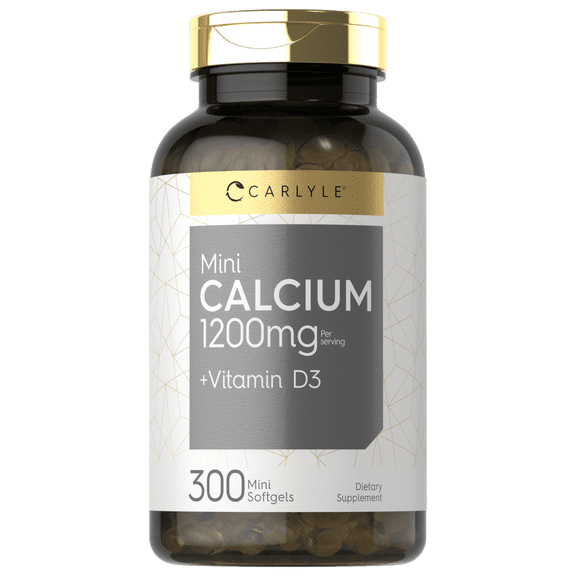 Calcium with D3 | 1200mg | 300 Mini Softgels | By Carlyle