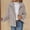 Beige, variant on Women's Solid Color Autumn And Winter Warm Zipper Pocket Long Sleeved Lapel Jacket Light Weight Jacket for Women Women Big Light Weight Womens Jacket Zip up Jacket Women Leopard Trim Anorak Jacket