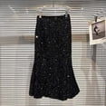thumbnail image 3 of Girls Fashion Sequin Hem Pencil Skirt Mid Length Party Wear Fall Casual Outfit Girls Summer Dress Cassual Formal Dresses Cute Sun Dresses, 3 of 4