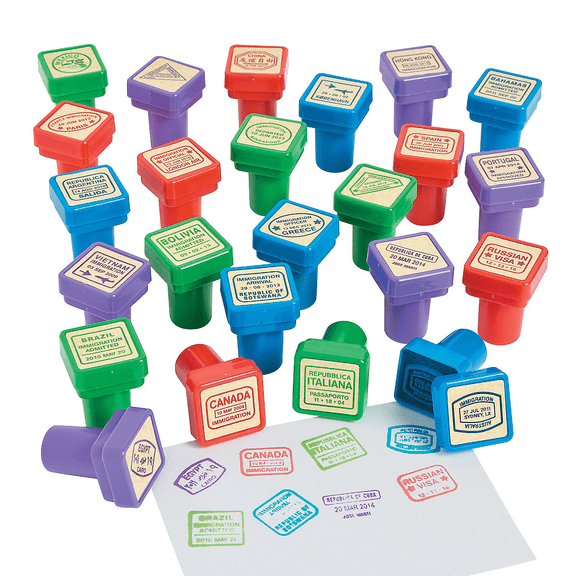 Passport Stampers - Stationery - 24 Pieces
