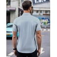 thumbnail image 4 of COOFANDY Men's Short Sleeve Dress ShirtsPolka Dot Print Shirt Casual Button Down Shirts with Pocket, 4 of 6