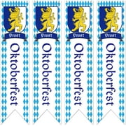Oktoberfest Sign Banner Flag Oktoberfest Decorations Octoberfest Party Supplies Polyester Fabric Banner (set of 4)