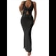 thumbnail image 1 of Conjunto de Dos Piezas para Mujer: Top con Cuello Halter y Falda con Frontal, Conjunto de Verano. Negro L, 1 of 10