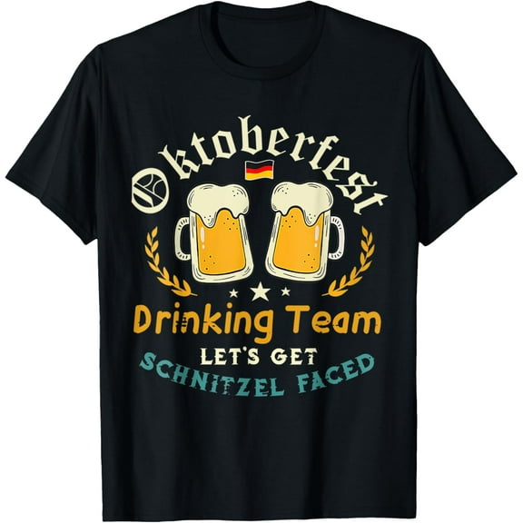 Oktoberfest Lets Get Schnitzel Funny German Beer Men Women T-Shirt