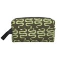 thumbnail image 2 of Uemuo Green Snake Pattern Portable Toiletry Bags with Handle, Waterproof travel Make up Bags for Women, Large Capacity Travel Cosmetic Bags, 2 of 9