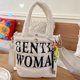 thumbnail image 5 of Bolso de mano para mujer, ligero, hinchado, con colgante, bolso de compras de moda, 5 of 8