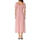 thumbnail image 3 of VESTIDO DE MUJER INSPIRE CHIC CUELLO CUADRADO CON CORBATA MANGA ABULLONADA ESPALDA FRUNCIDA HENDIDURA LATERAL LARGA TALLA XL ROSA, 3 of 5