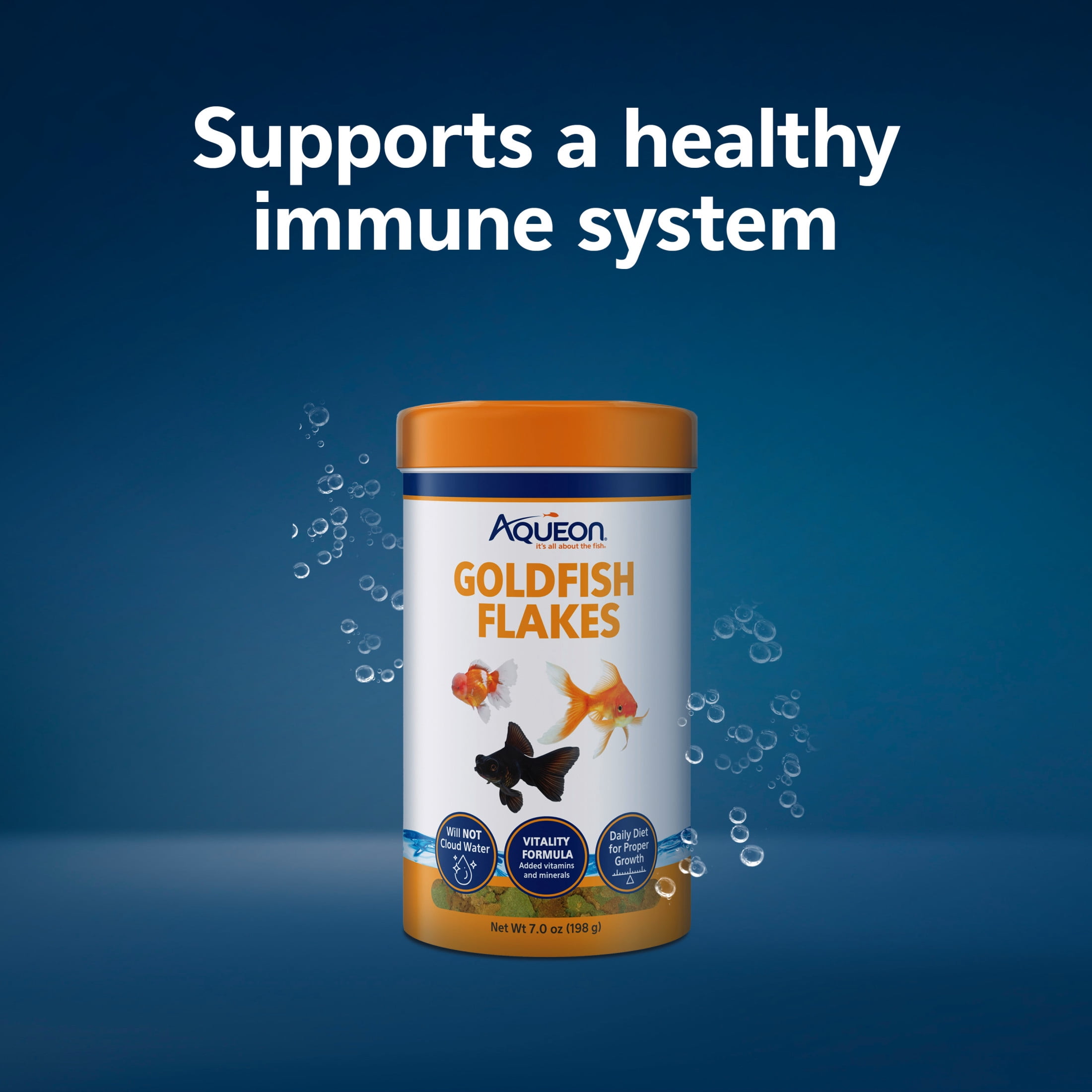 (4 pack) Aqueon Goldfish Flakes Fish Food 7 ounces