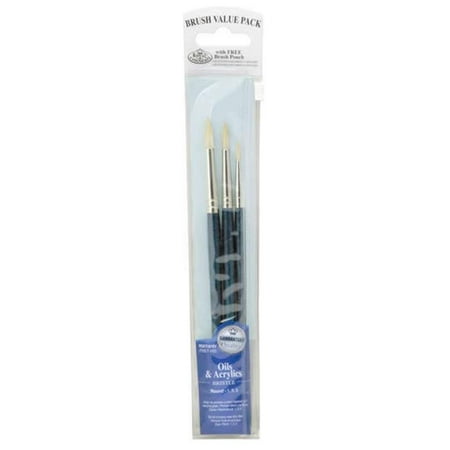 Royal & Langnickel RSET-9107 Dark Blue 3-Piece Brush Set 7