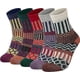 thumbnail image 1 of 5 pares de calcetines térmicos de lana para mujer, de invierno, transpirables, suaves y gruesos, coloridos., 1 of 4