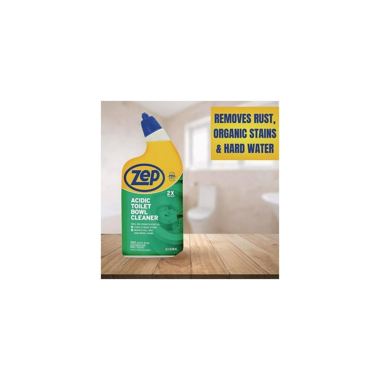 Zep Acidic Toilet Bowl Cleaner 32 oz Clings to Remove Stains Rust