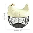 thumbnail image 2 of WREESH Eggs Holder Basket Organizer Storage Ceramic Fruit Container Kitchen Hen Decor, 2 of 3