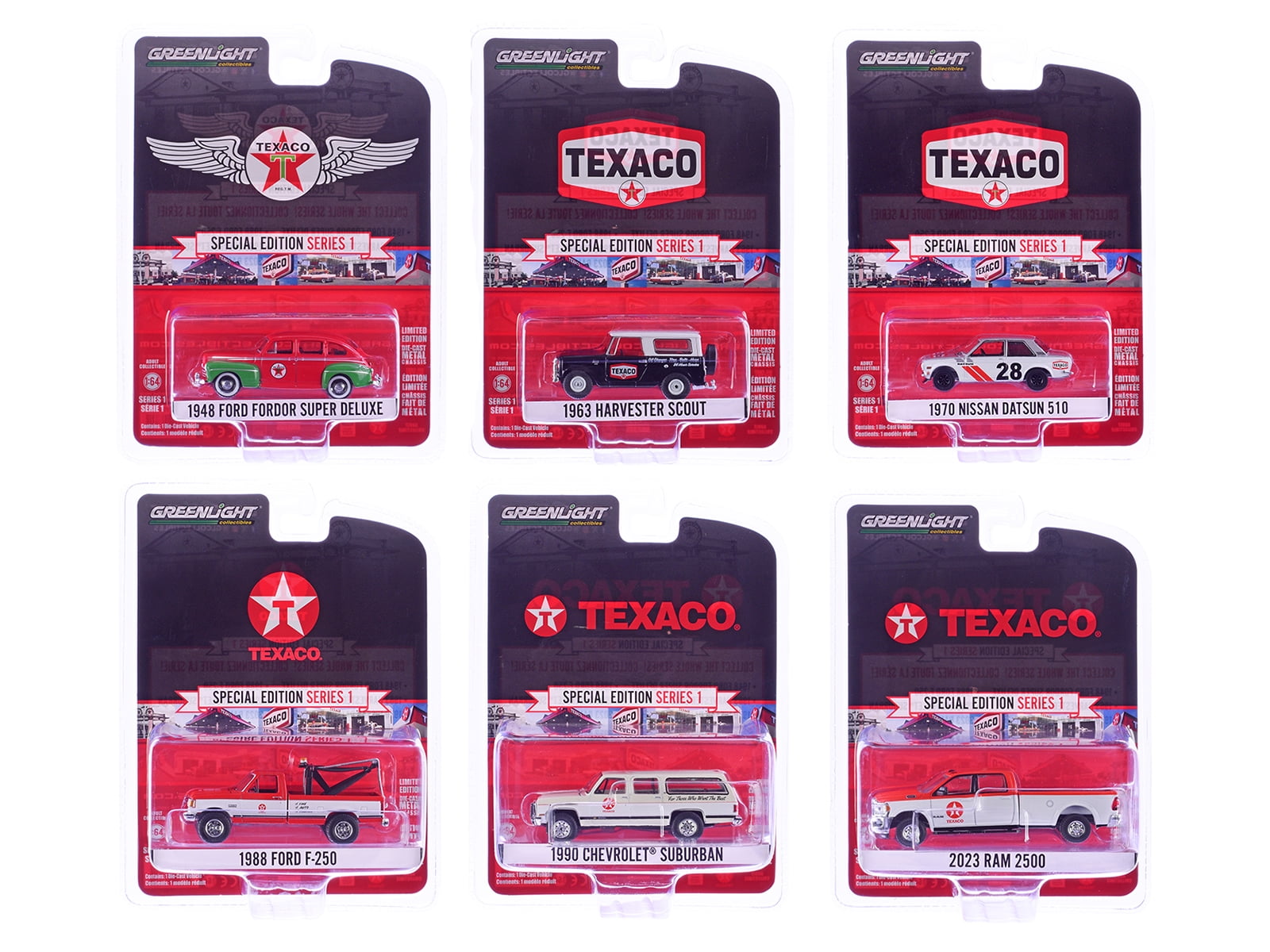 Greenlight Hobby Shop Serie 12 – Set 6 Auto Pressofuse In Scala 1/64, Modelli Da Collezione